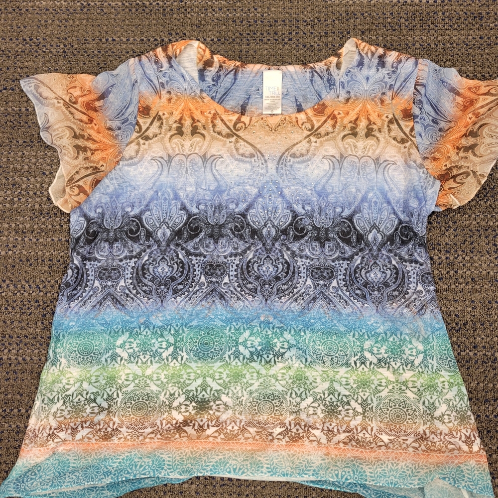 Womens Time And Tru short sleeved 2x top